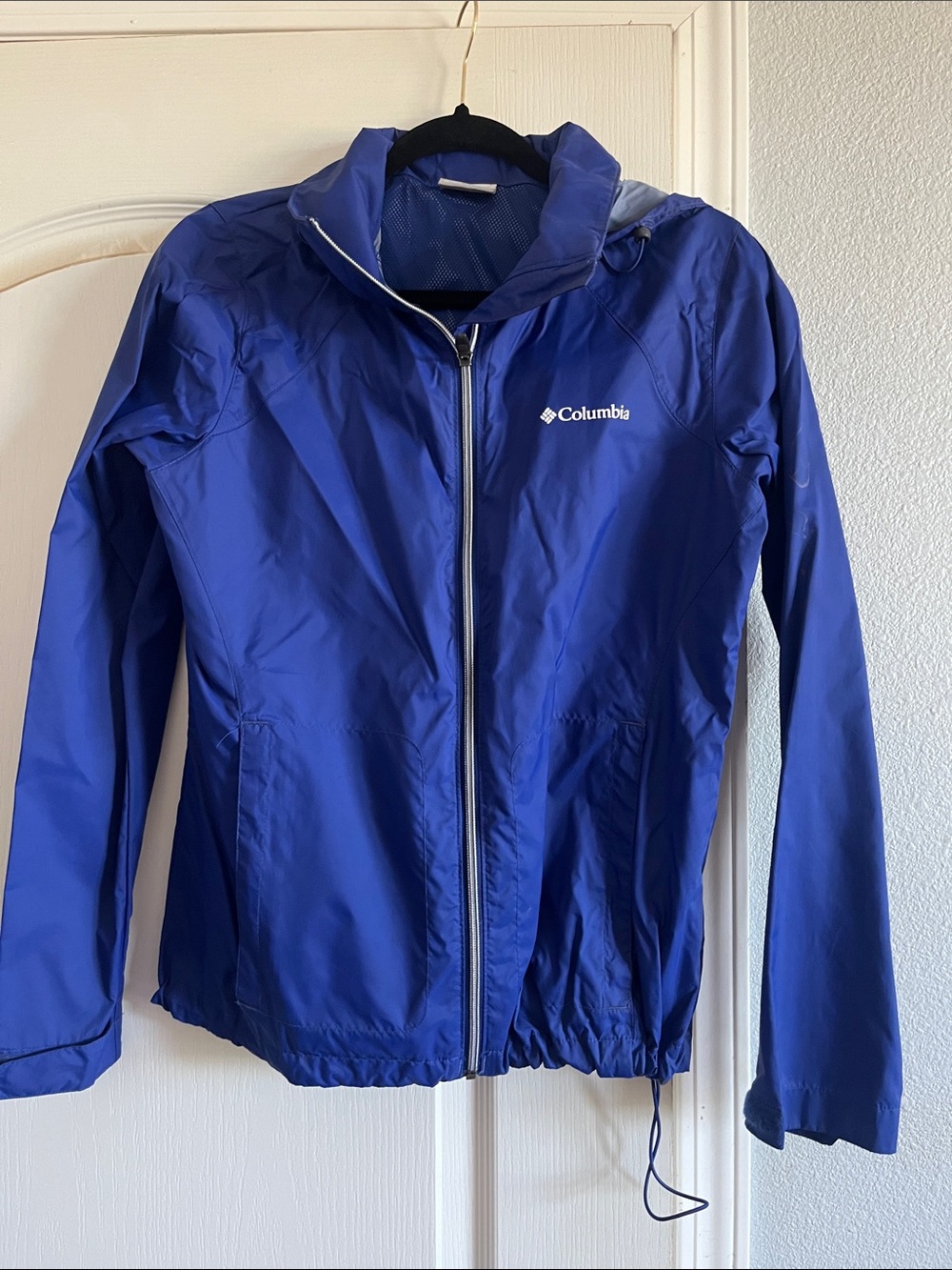 Columbia Royal Blue Hooded Windbreaker Jacket